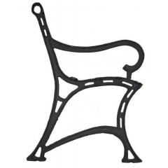 Скамейка садово-парковая ИГ Королевская 1500х700х520 мм деревянная на ножках чугунных Киев