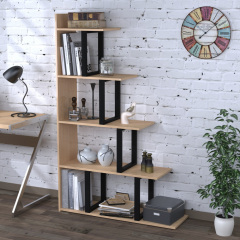 Стелаж-перегородка Loft-Design L-160 п'ятиярусний підлоговий дсп венге-темний Золотоноша