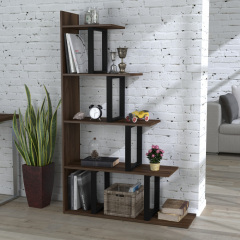 Стелаж-перегородка Loft-Design L-160 п'ятиярусний підлоговий дсп венге-темний Золотоноша