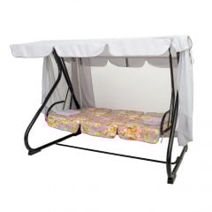 Садовая качеля-диван Vitan Вилла бязь цветы на сером фоне металлическая разборная Бровары