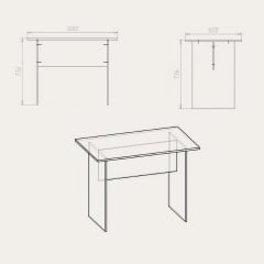 Письмовий стіл Компаніт МО-1 1000х600х736 мм венге Ковель