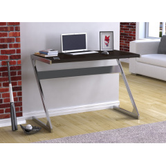 Стіл компьютерний N-110 Loft-design 110х55 см лдсп горіх-модена на металевих ніжках сріблястого кольору Городок