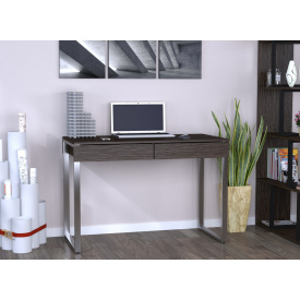 Письмовий-компьютерний стіл Loft-Design L-11 хром 1100х550х750 мм венге