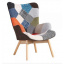 М'яке крісло Флоріно дизайнерське тканинне на дерев'яних ніжках для будинку в вітальню Вінниця