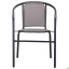Металевий стілець-крісло AMF Taco чорний, сидіння-тканина темно-сірого кольору для вулиці Черкаси