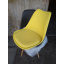 Жовте крісло пластикове Астер SDM сидіння з подушкою на колесах хром Київ