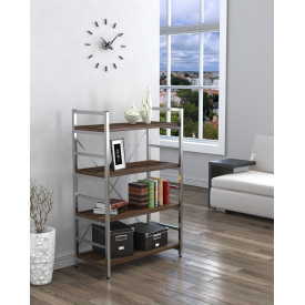 Відкритий низький стелаж Loft-design L-125-New дсп горіх-модена
