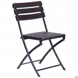 Стілець складаний Даймлер YC-043 метал+пластик коричневий вуличний садовий