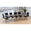 Офисный стол для переговоров Loft-design Q-2700 мм длинный прямоугольный лдсп дуб-палена Ровно