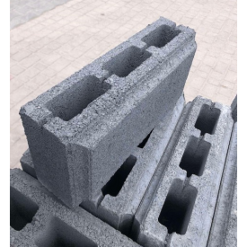 Декоративний блок для забору гладкий 390х190х120