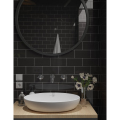 Керамическая плитка Golden Tile Metrotiles plane черный 100x200x7 мм (46С011) Киев