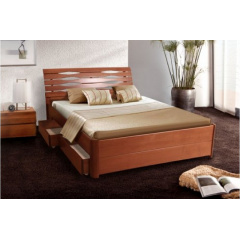 Ліжко двоспальне з масиву Марія люкс з висувними ящиками Дніпро