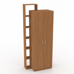 Шкаф-9 Компанит для спальни, двухдверный с открытыми полочками, лдсп Ольха Днепр