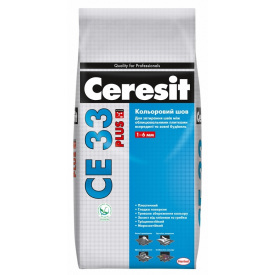 Затирка CERESIT CE 33 Plus чорний 2 кг
