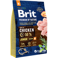 Сухой корм Brit Premium Junior M для щенков и молодых собак средних пород со вкусом курицы 3 кг Луцьк