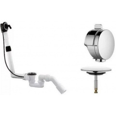 Сифон для ванны KLUDI Rotexa Multi трубный 50x40/50 мм с переливом и вентилем Тернопіль