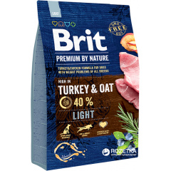 Сухой корм Brit Premium Light для собак с избыточным весом со вкусом индейки 3 кг Ужгород