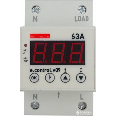 Реле контроля напряжения E.NEXT однофазное 63А c индикацией e.control.v09 Сумы