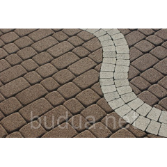 Тротуарная плитка “Римский камень”, серый, 80 мм Ровно