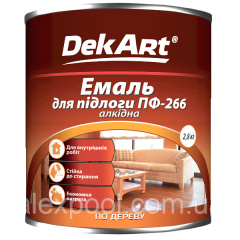 DekArt Емаль алкідна ПФ-266 Червоно-коричневий 2,8 кг для дерева Полтава