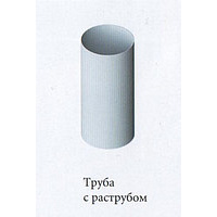 Труба водосточная Ø74, дл. 4м, белая Николаев
