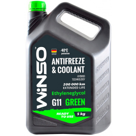 Антифриз Winso Green G11 -40 °С 5 кг Зеленый