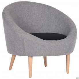 Мягкое кресло AMF Eclipse Сидней серое в стиле Лофт для кафе и гостиной в доме