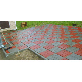 Тротуарная плитка Мозаика Коричневый