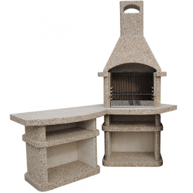 Камін барбекю Сицилія кутовий зі столом