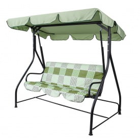Садовая качель Vitan Veronika 140х51 cм трехместная cалатовая клетка