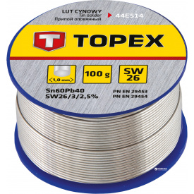 Припій TOPEX 60% олова 1 мм 100 г