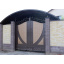 Зсувні металеві ворота з рельєфним декором ш4000 в 2300 дизайн-ефект жатки Київ