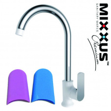 Змішувач для кухні Вухо на гайці MIXXUS Tiger White білий Chr-014