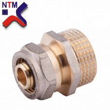 Муфта с наружной резьбой для Металлопластиковой трубы 16x3/4 Н неразборной