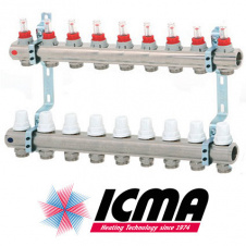 Коллектор для системы ТЕПЛЫЙ ПОЛ ICMA на 9 выходов K013