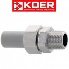 KOER Разборное соединение с наружной резьбой d20*1/2"н, Чехия