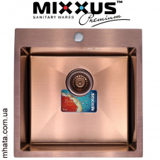 Кухонная мойка Mixxus MX5050х200x1.0-PVD-BRONZE