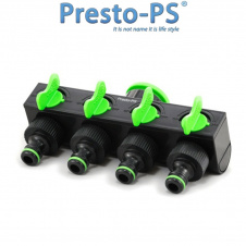 Распределитель с 4 кранами Presto 1" / 3/4" №4006