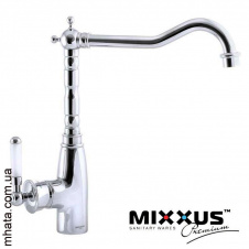 Смеситель для кухни Ухо на гайке MIXXUS Premium Vintage (Chr-011), Польша