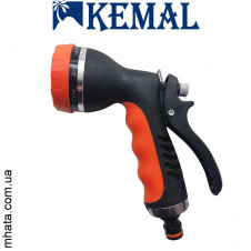 Пистолет поливочный 8 режимов, металл Kemal P5006, Турция