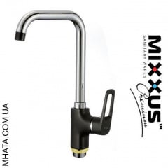 Змішувач для кухні Вухо на гайці Mixxus Oregon Black Chr-014 Долина