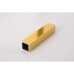 Труба квадратная пустотелая алюминиевая хромированная 20х20 мм хром золото для мебельных конструкций 2,95 м Полтава