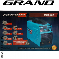 Зварювальний апарат інверторний Grand MMA-360 для ручного зварювання LCD-дисплей Вінниця