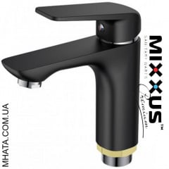 Смеситель для умывальника на гайке Mixxus Oregon Black Chr-001 Кропивницкий