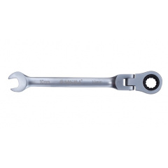 Ключ рожково-накидний трещоточный з шарніром Sigma Satine CrV 10мм (6022601) Краматорськ