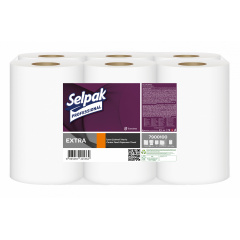 Бумажные полотенца Selpak Professional Extra для диспенсеров с центральным вытяжением однослойные 250 м 6 рулонов Ивано-Франковск