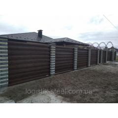Паркан Ранчо 130/100 мм горизонтальний металевий двостороннє заповнення Полтава