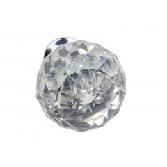 Меблева ручка кнопка GTV Crystal A 40 мм хром кристал Київ