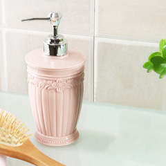 Дозатор для жидкого мыла Lesko А312-01 Круглый Розовый Запорожье