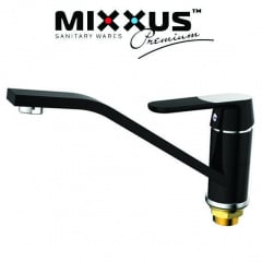 Змішувач для кухні ялинка на гайці 25см MIXXUS Missouri Black чорний Chr-004 Ворожба